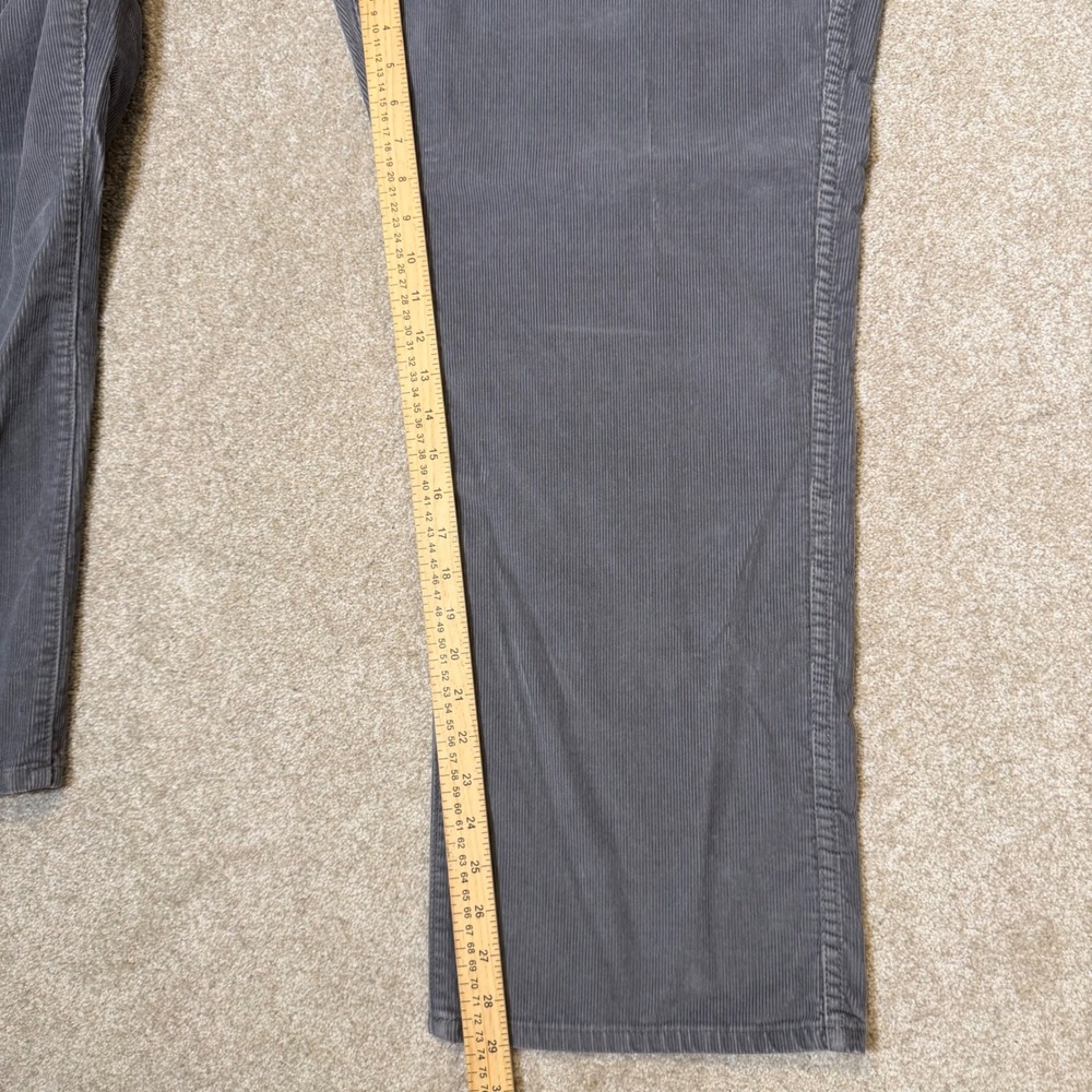 L.L. Bean Corduroy Pants Mens 42x29 Gray Standard Fit Straight Leg Cotton - Picture 5 of 7